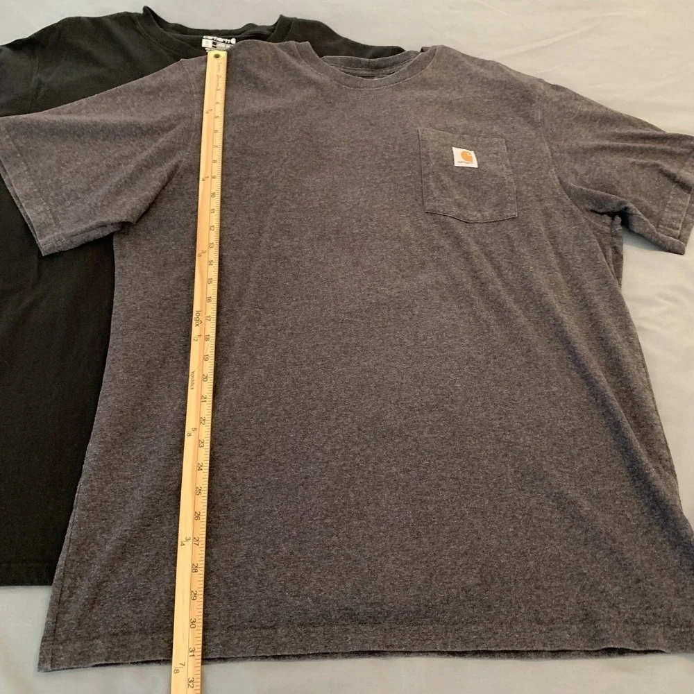 Carhartt Shirt Lot Of 3 Mens XLT Gray Black Pocket Workwear K87 Tagless Tee - Picture 11 of 16